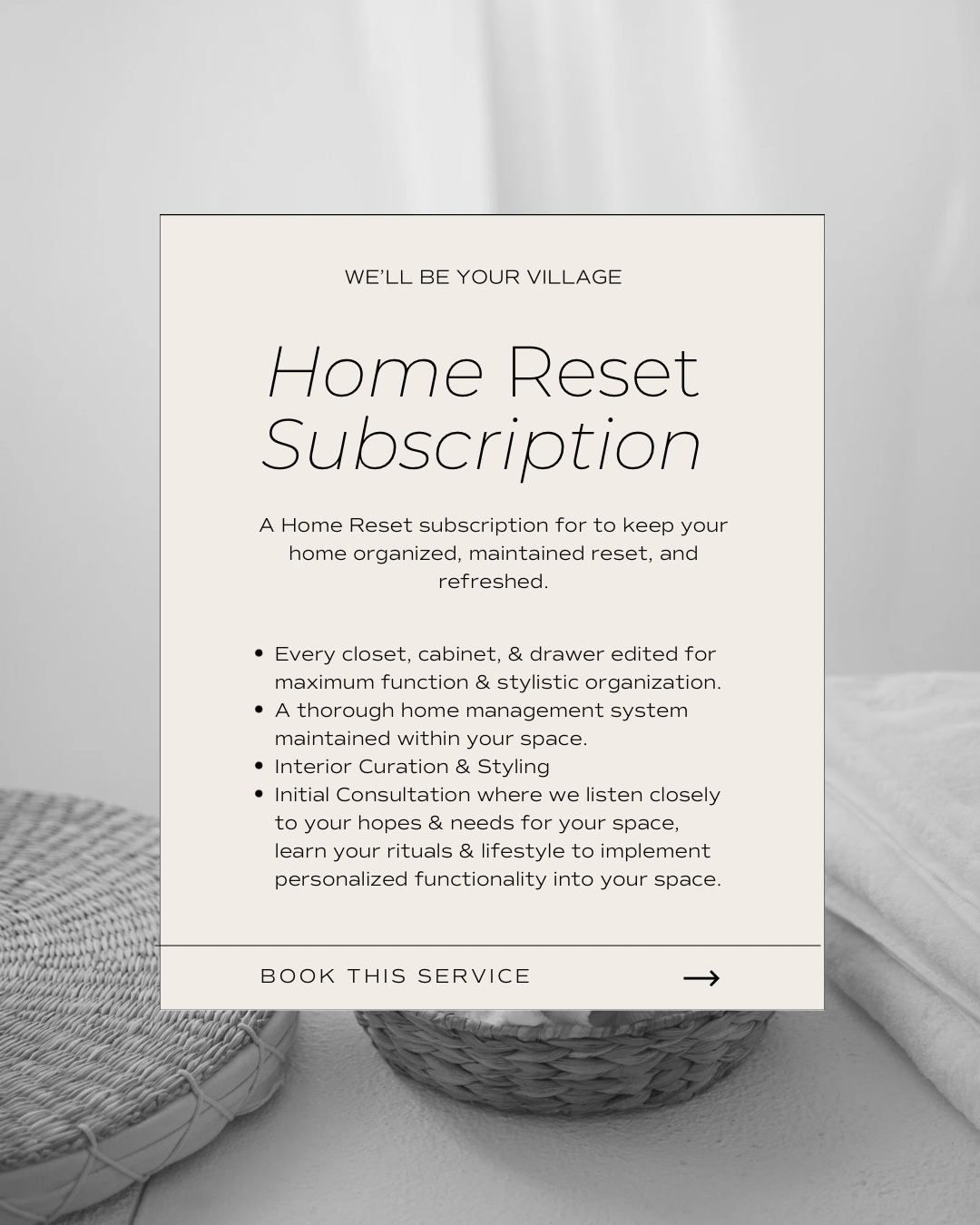 Home Reset Subscription